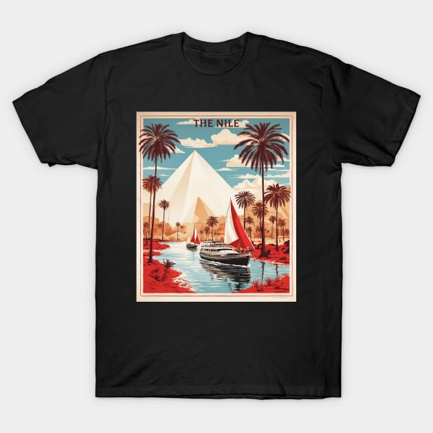 The Nile River Egypt Vintage Poster Tourism T-Shirt by TravelersGems